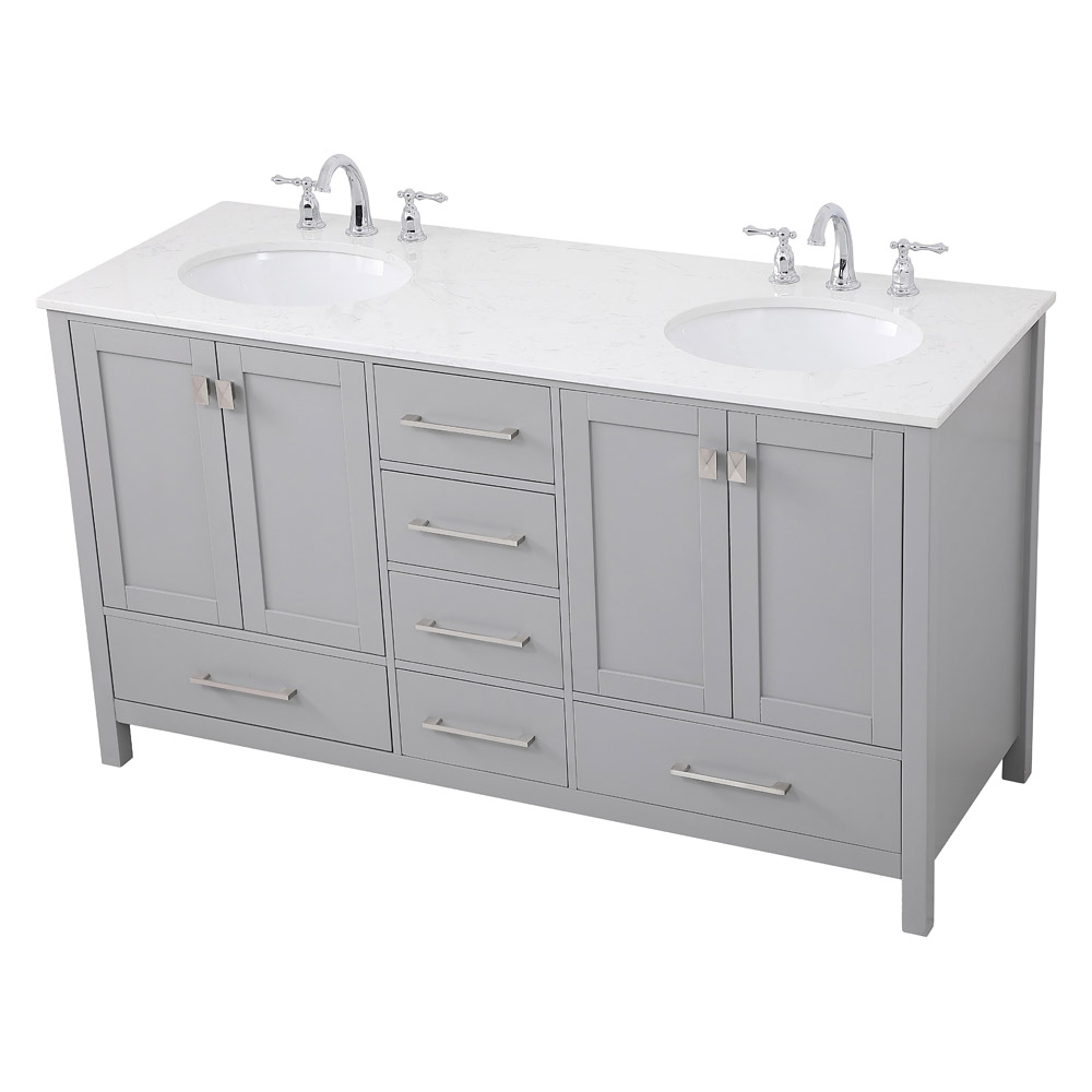 Elegant Bathroom Vanity - Gray (VF18860DGR)