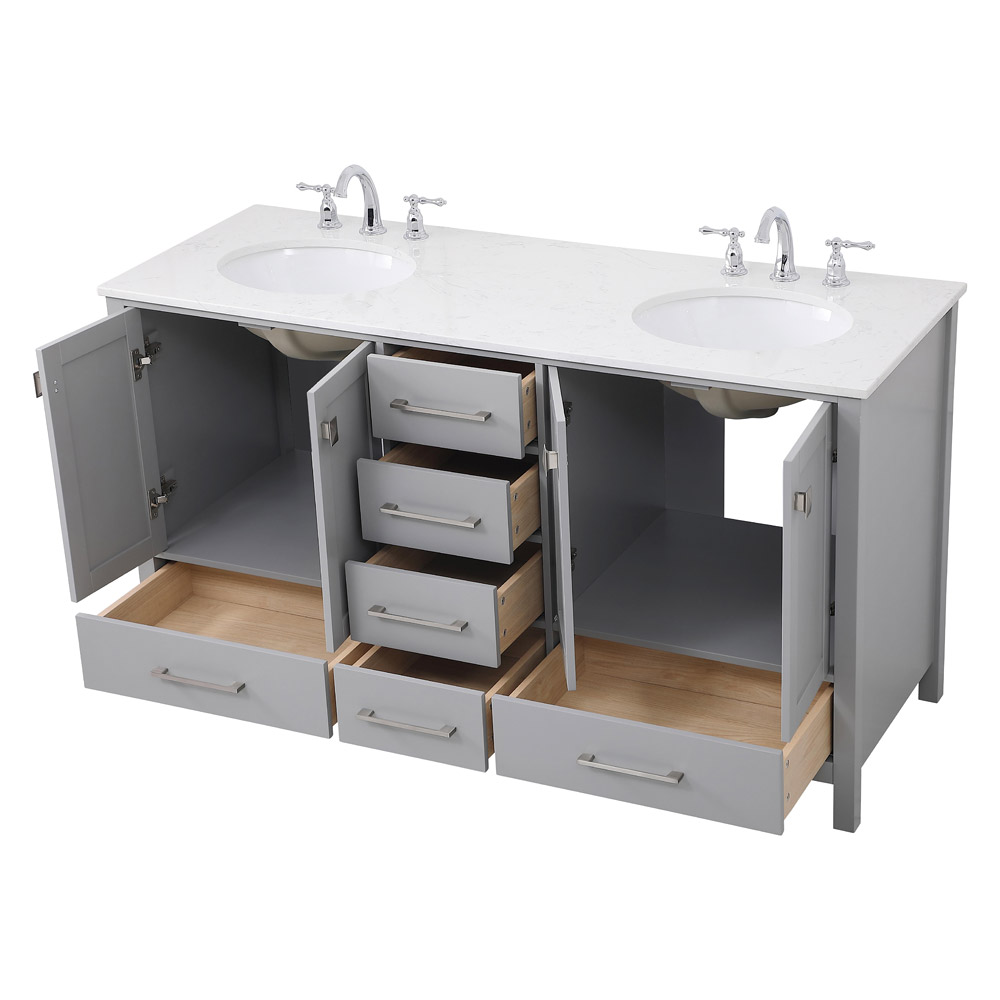 Elegant Bathroom Vanity - Gray (VF18860DGR)