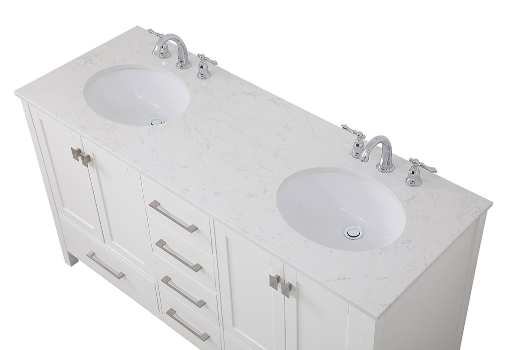 Elegant Bathroom Vanity - White (VF18860DWH)