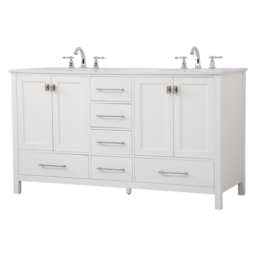 Elegant Bathroom Vanity - White (VF18860DWH)