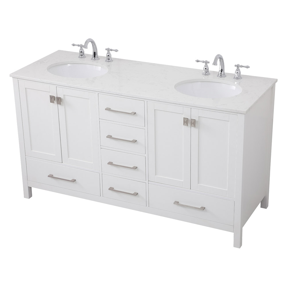 Elegant Bathroom Vanity - White (VF18860DWH)