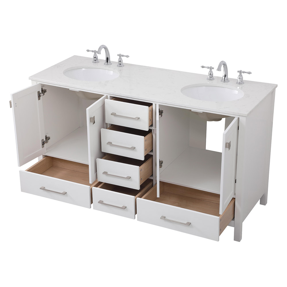 Elegant Bathroom Vanity - White (VF18860DWH)