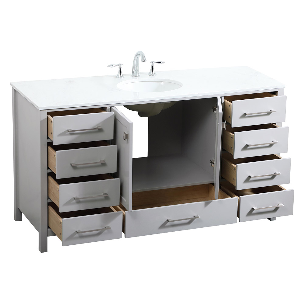 Elegant Bathroom Vanity - Gray (VF18860GR)