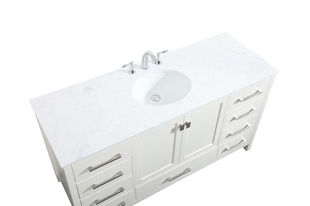 Elegant Bathroom Vanity - White (VF18860WH)