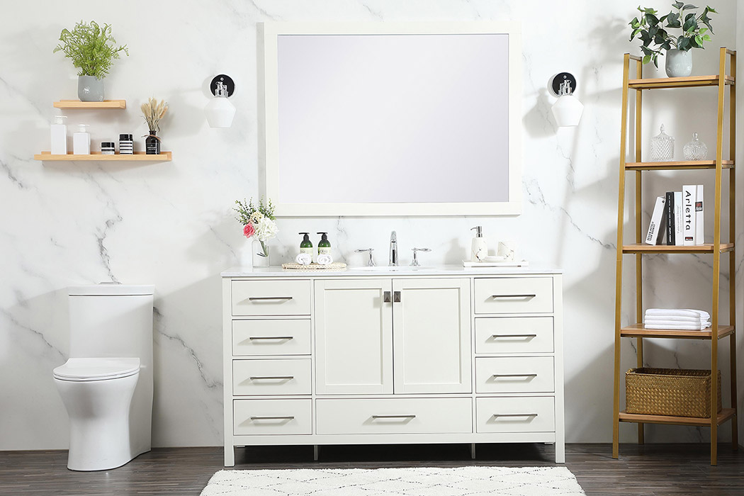 Elegant Bathroom Vanity - White (VF18860WH)