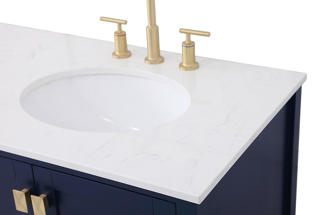 Elegant Bathroom Vanity - Blue (VF18872DBL)