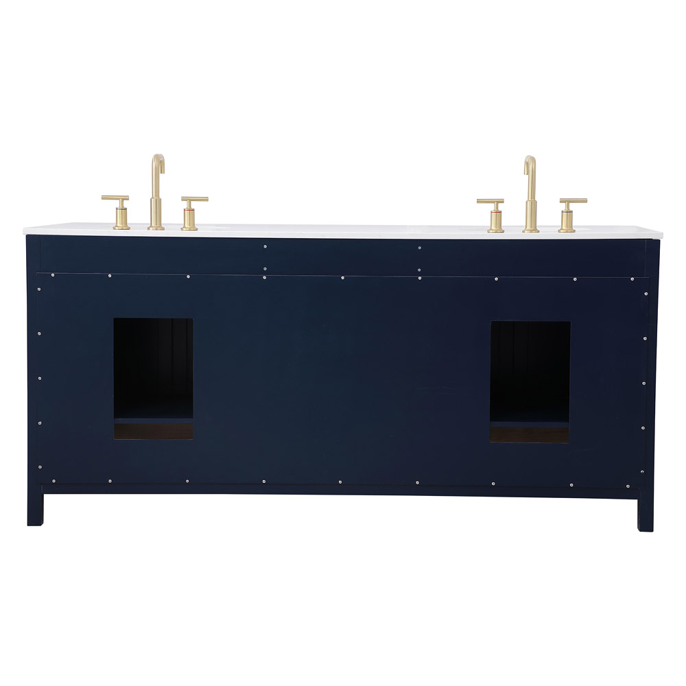 Elegant Bathroom Vanity - Blue (VF18872DBL)