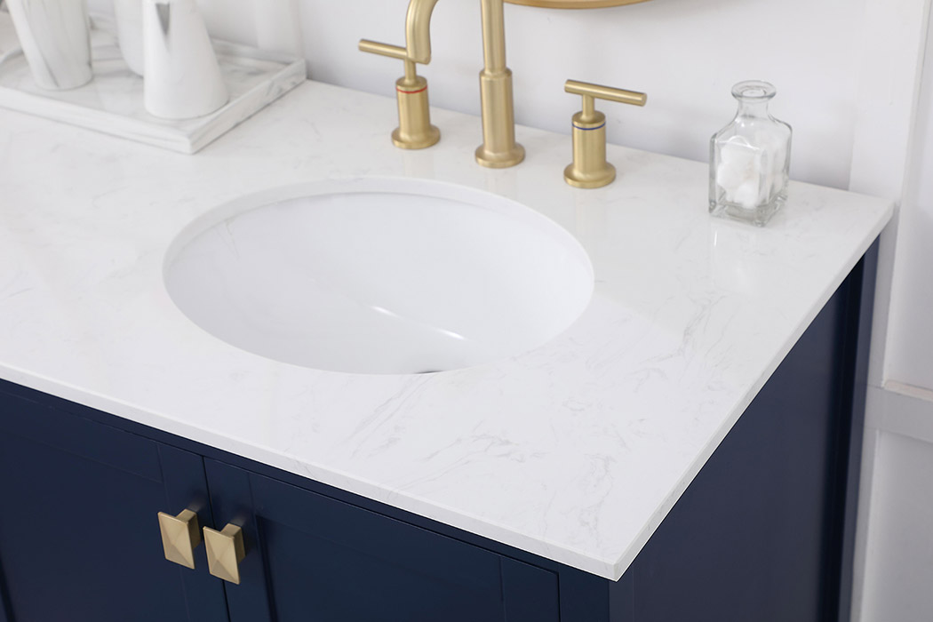 Elegant Bathroom Vanity - Blue (VF18872DBL)