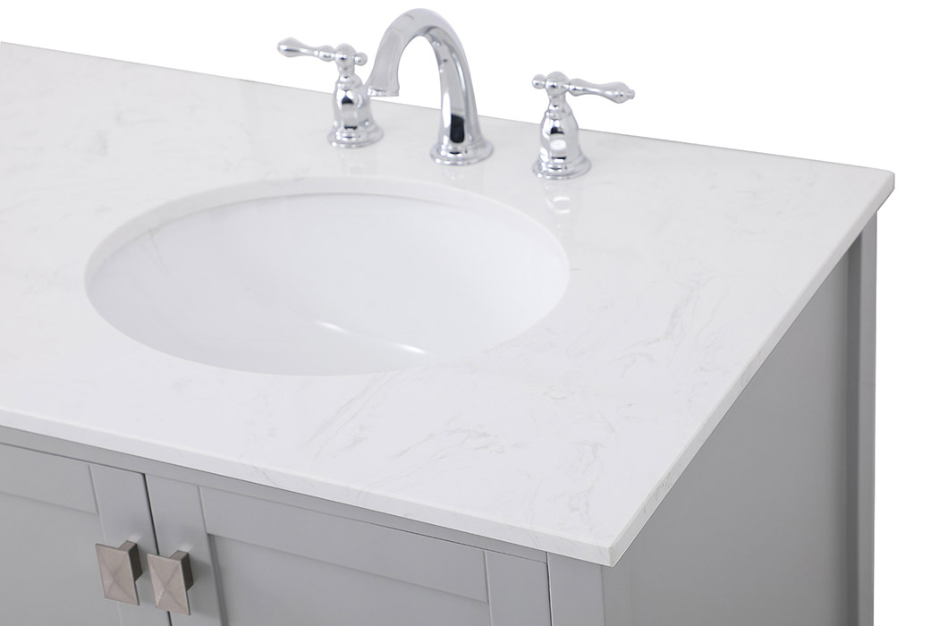 Elegant Bathroom Vanity - Gray (VF18872DGR)