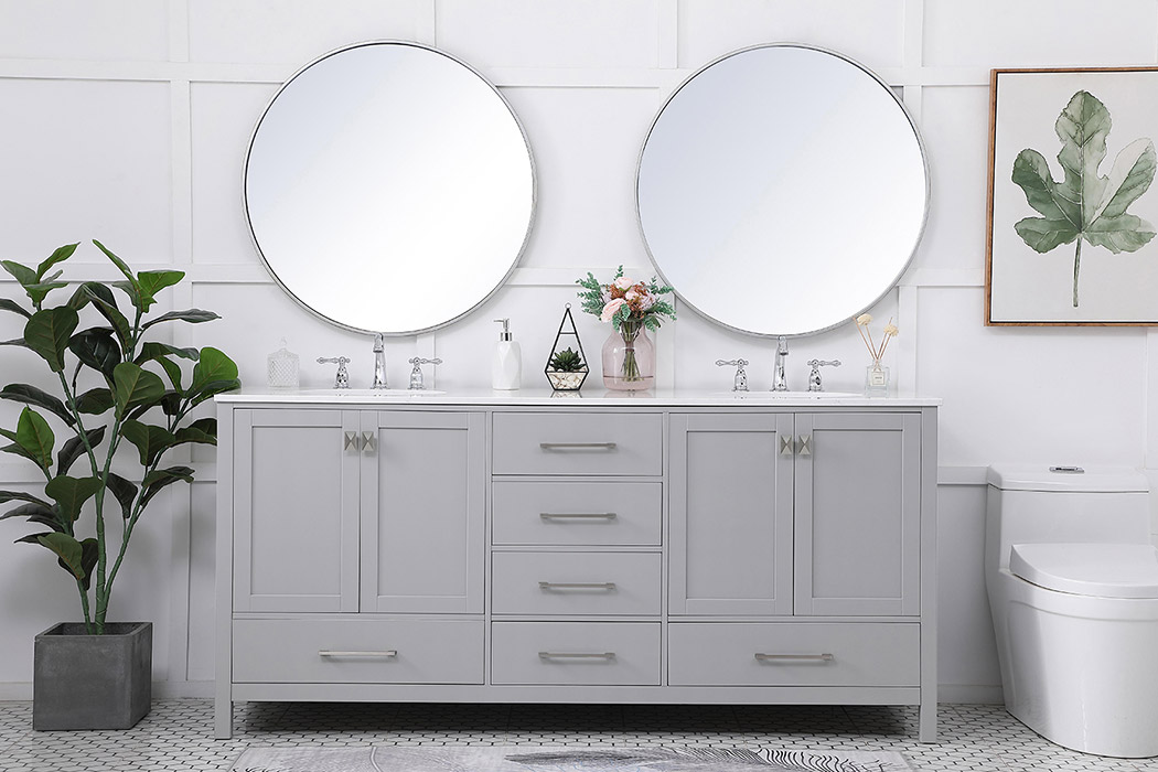 Elegant Bathroom Vanity - Gray (VF18872DGR)