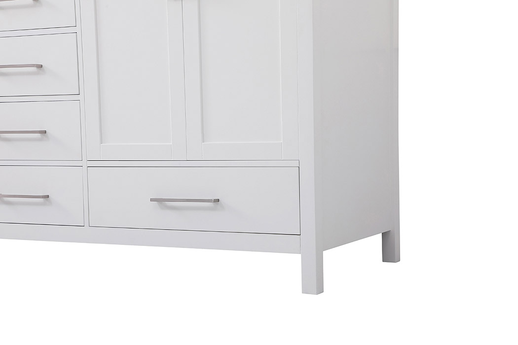 Elegant Bathroom Vanity - White (VF18872DWH)