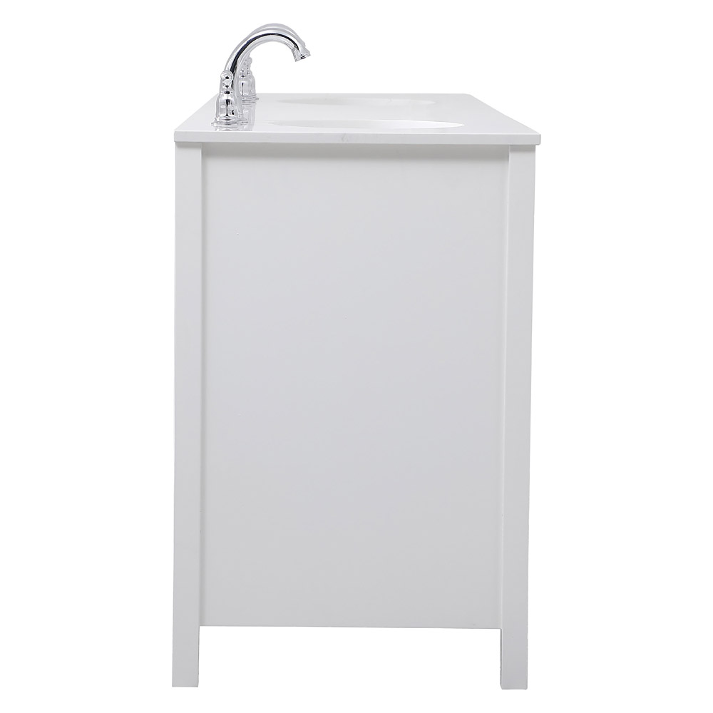 Elegant Bathroom Vanity - White (VF18872DWH)