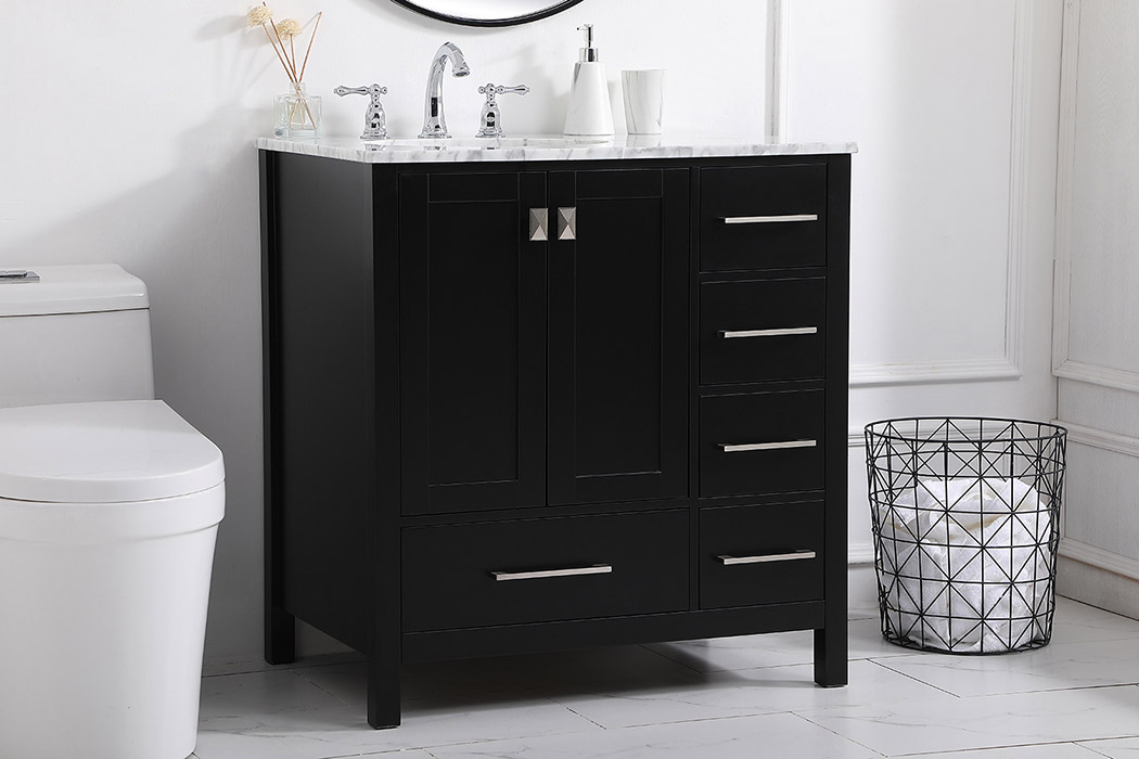 Elegant Bathroom Vanity - Black, L 32" (VF18932BK)