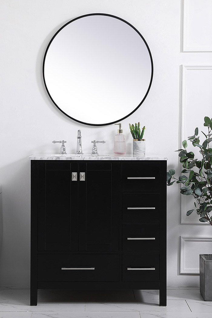 Elegant Bathroom Vanity - Black, L 32" (VF18932BK)