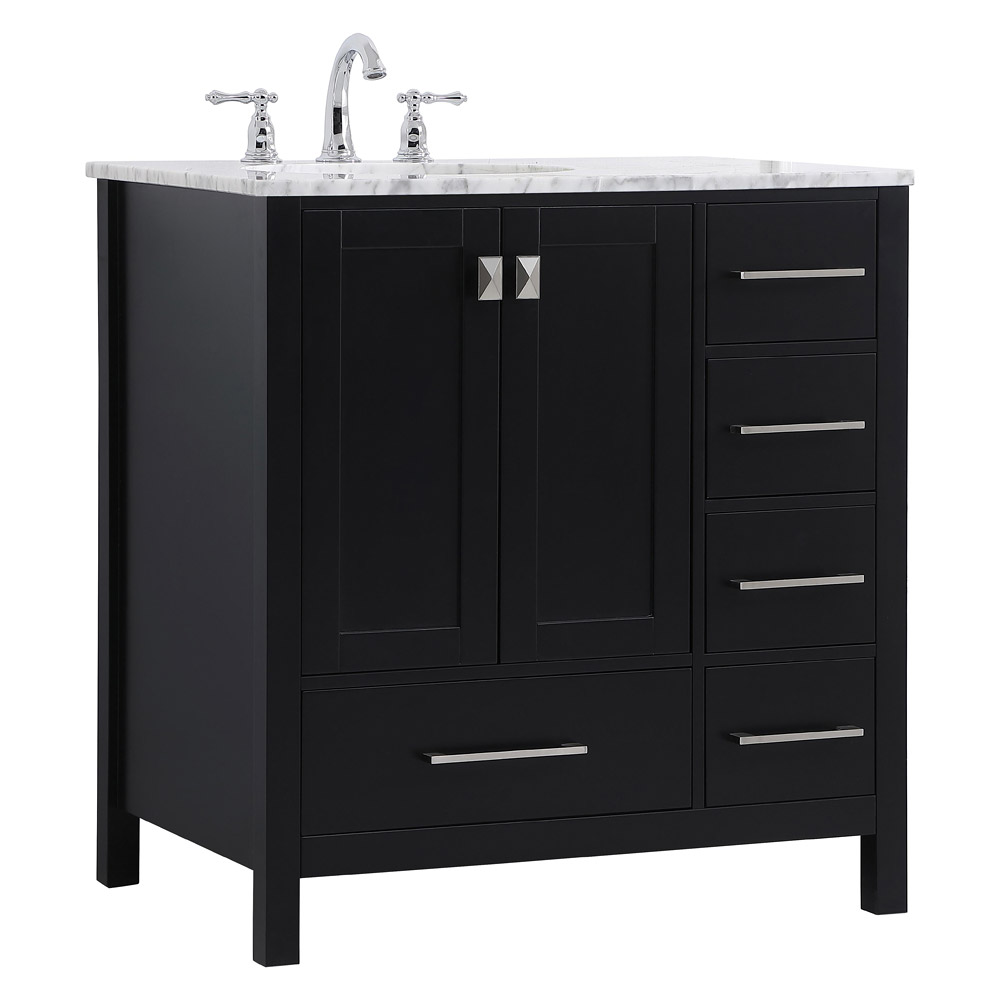 Elegant Bathroom Vanity - Black, L 32" (VF18932BK)