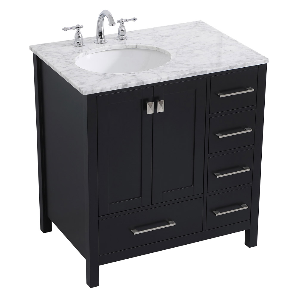 Elegant Bathroom Vanity - Black, L 32" (VF18932BK)