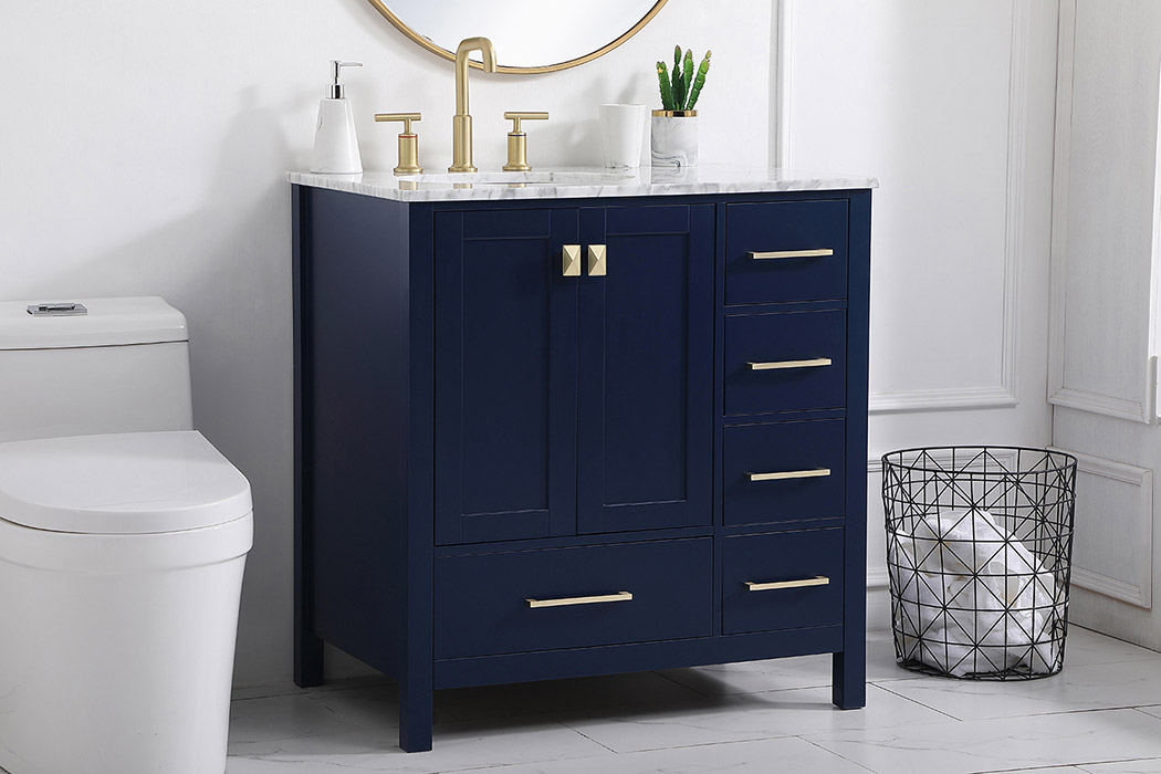 Elegant Bathroom Vanity - Blue, L 32" (VF18932BL)