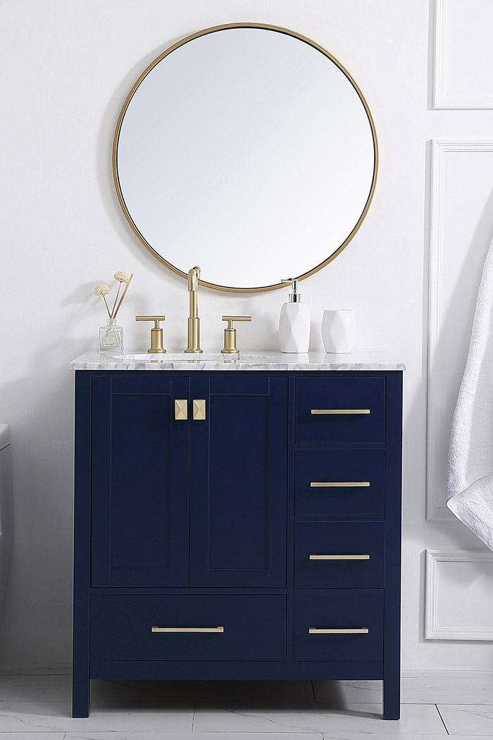 Elegant Bathroom Vanity - Blue, L 32" (VF18932BL)