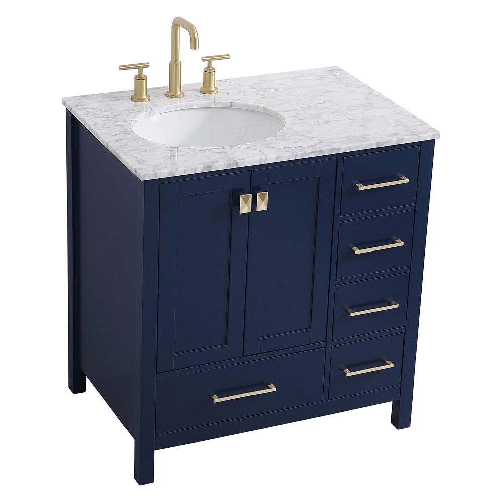 Elegant Bathroom Vanity - Blue, L 32" (VF18932BL)