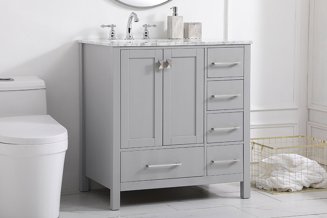 Elegant Bathroom Vanity - Gray, L 32" (VF18932GR)