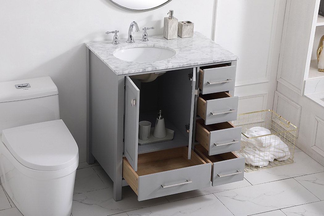 Elegant Bathroom Vanity - Gray, L 32" (VF18932GR)