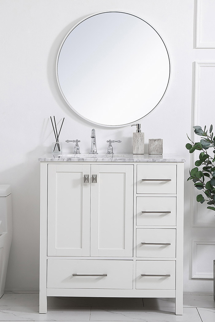 Elegant Bathroom Vanity - White, L 32" (VF18932WH)