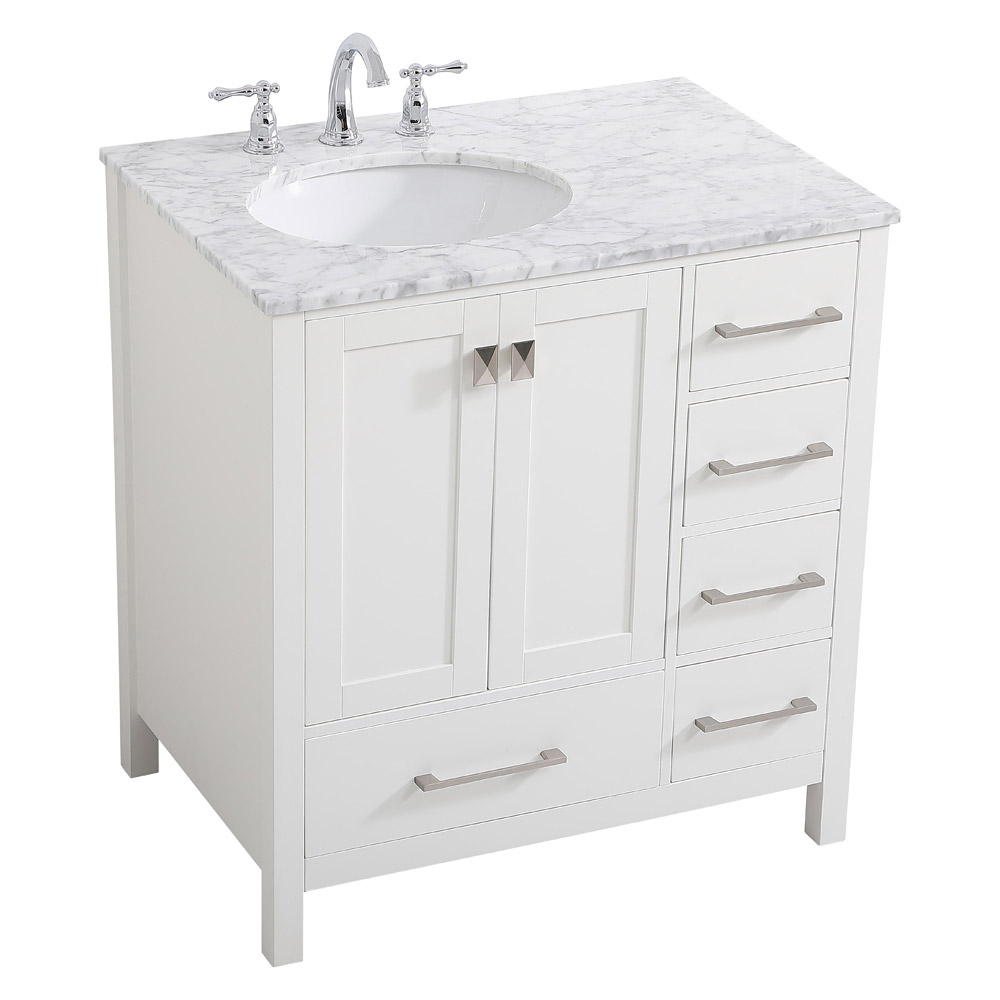 Elegant Bathroom Vanity - White, L 32" (VF18932WH)