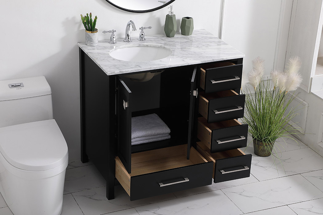 Elegant Bathroom Vanity - Black, L 36" (VF18936BK)