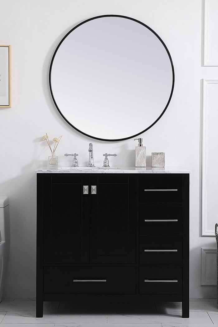 Elegant Bathroom Vanity - Black, L 36" (VF18936BK)