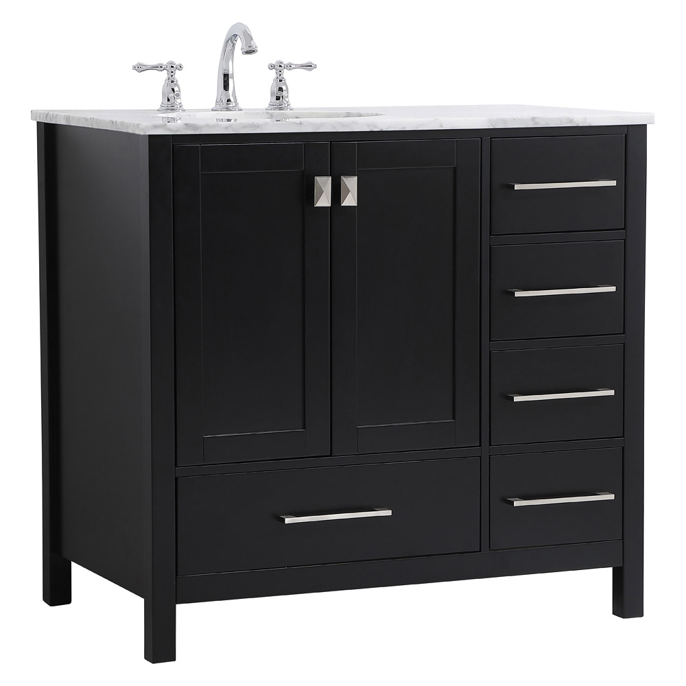 Elegant Bathroom Vanity - Black, L 36" (VF18936BK)