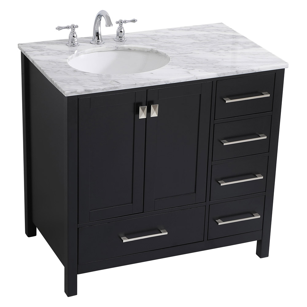 Elegant Bathroom Vanity - Black, L 36" (VF18936BK)