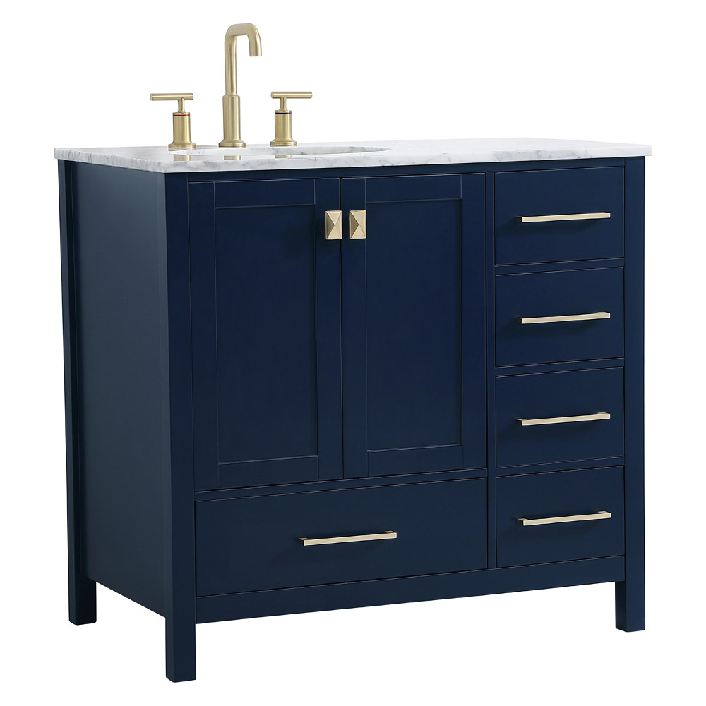 Elegant Bathroom Vanity - Blue, L 36" (VF18936BL)