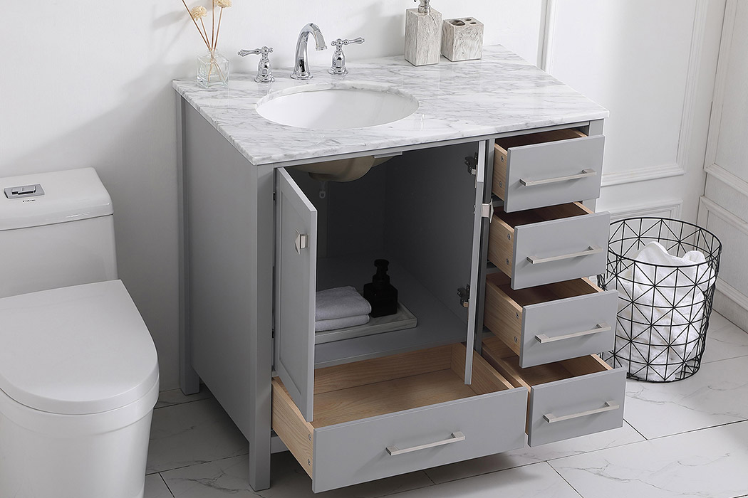 Elegant Bathroom Vanity - Gray, L 36" (VF18936GR)