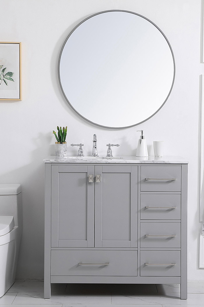 Elegant Bathroom Vanity - Gray, L 36" (VF18936GR)