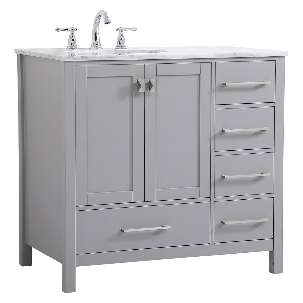 Elegant Bathroom Vanity - Gray, L 36" (VF18936GR)