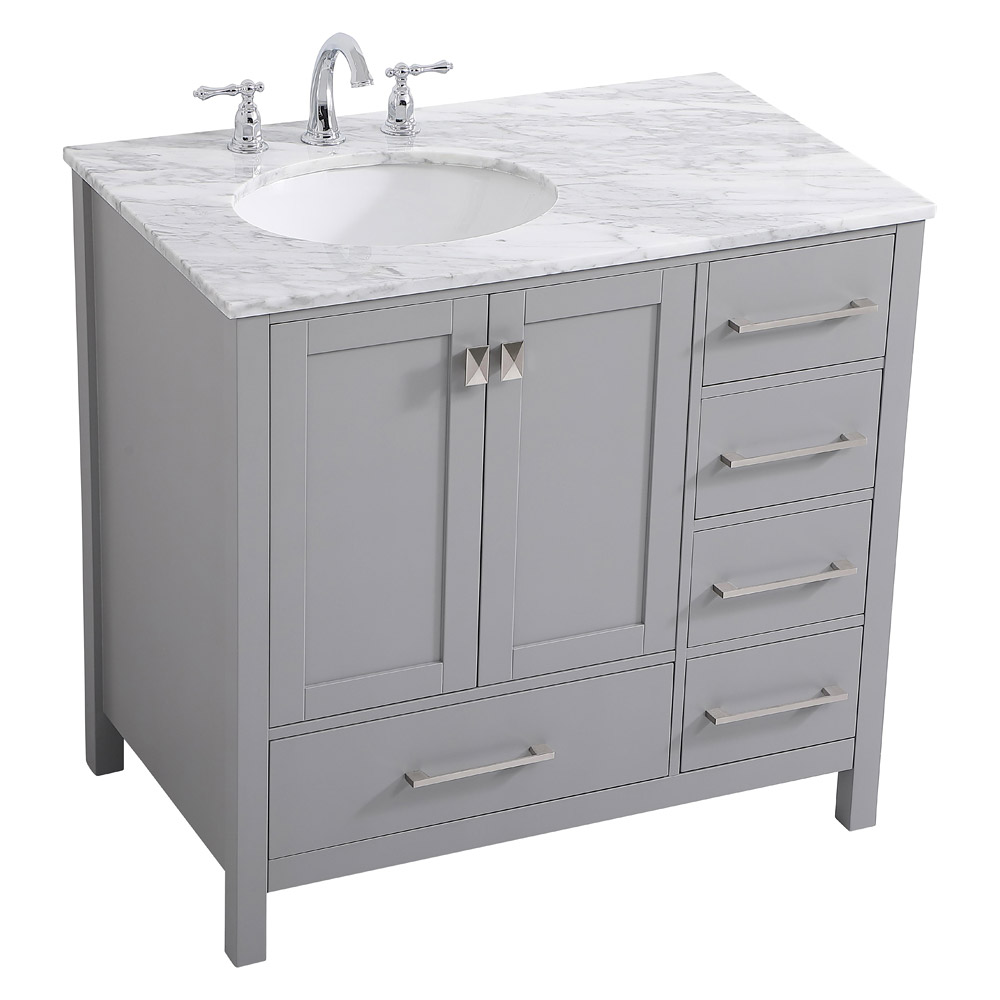 Elegant Bathroom Vanity - Gray, L 36" (VF18936GR)