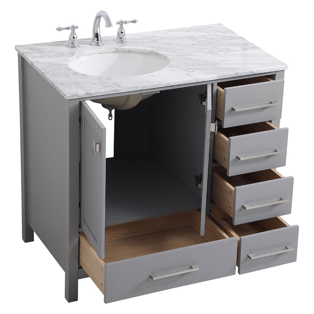 Elegant Bathroom Vanity - Gray, L 36" (VF18936GR)