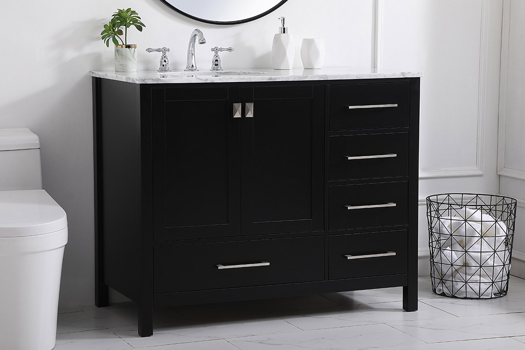 Elegant Bathroom Vanity - Black, L 42" (VF18942BK)