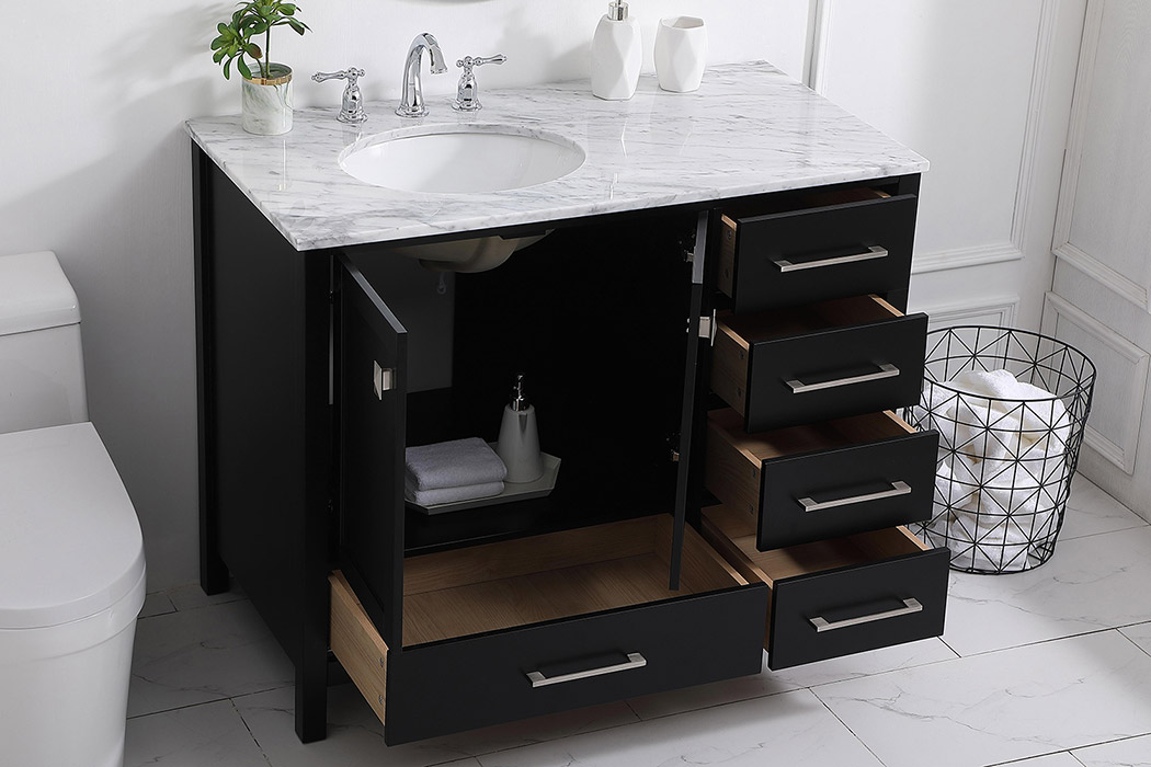 Elegant Bathroom Vanity - Black, L 42" (VF18942BK)