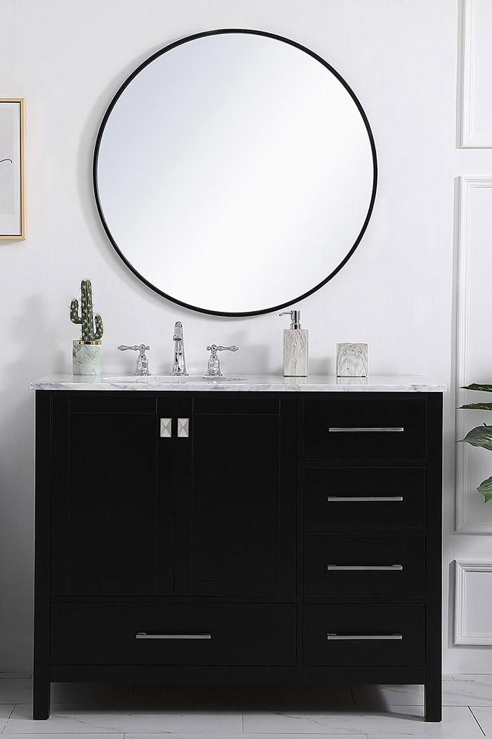 Elegant Bathroom Vanity - Black, L 42" (VF18942BK)