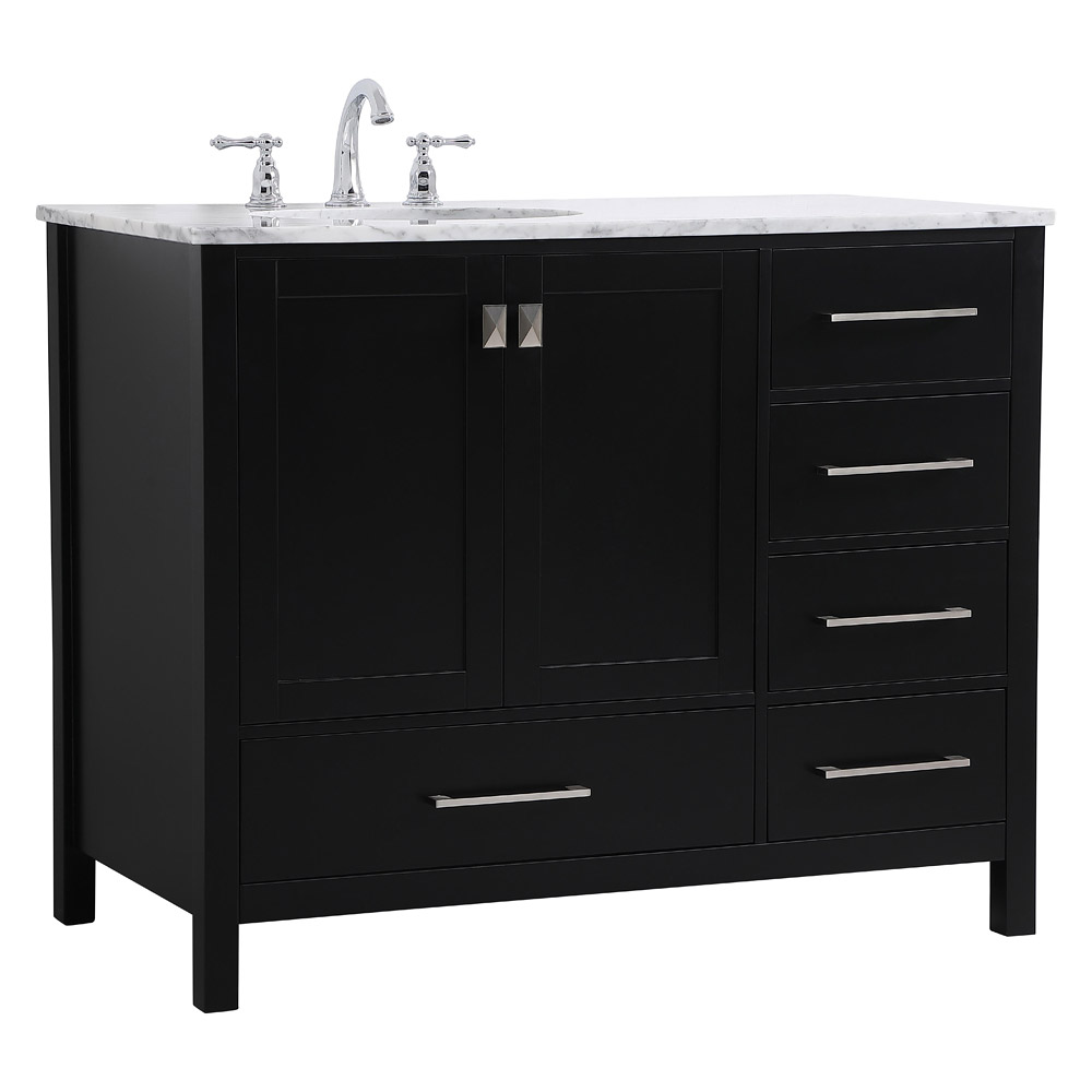 Elegant Bathroom Vanity - Black, L 42" (VF18942BK)