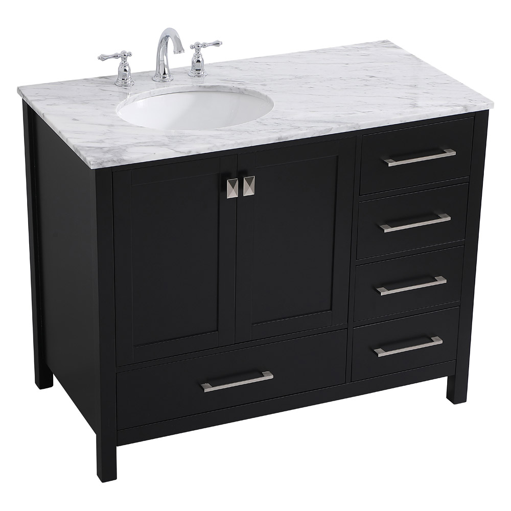 Elegant Bathroom Vanity - Black, L 42" (VF18942BK)