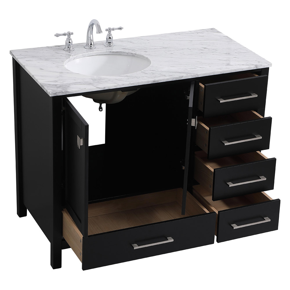 Elegant Bathroom Vanity - Black, L 42" (VF18942BK)