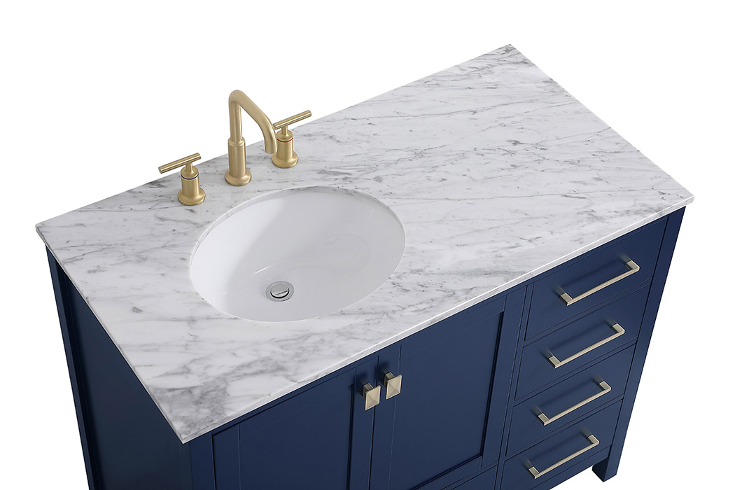 Elegant Bathroom Vanity - Blue, L 42" (VF18942BL)