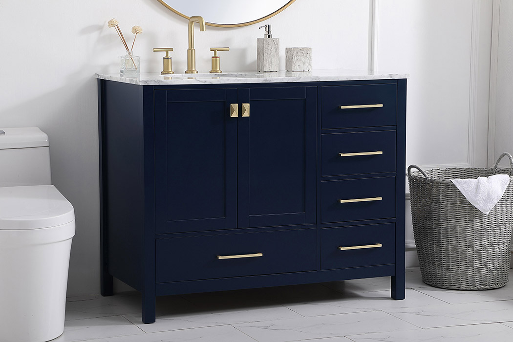 Elegant Bathroom Vanity - Blue, L 42" (VF18942BL)