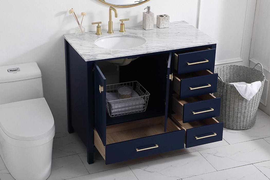 Elegant Bathroom Vanity - Blue, L 42" (VF18942BL)