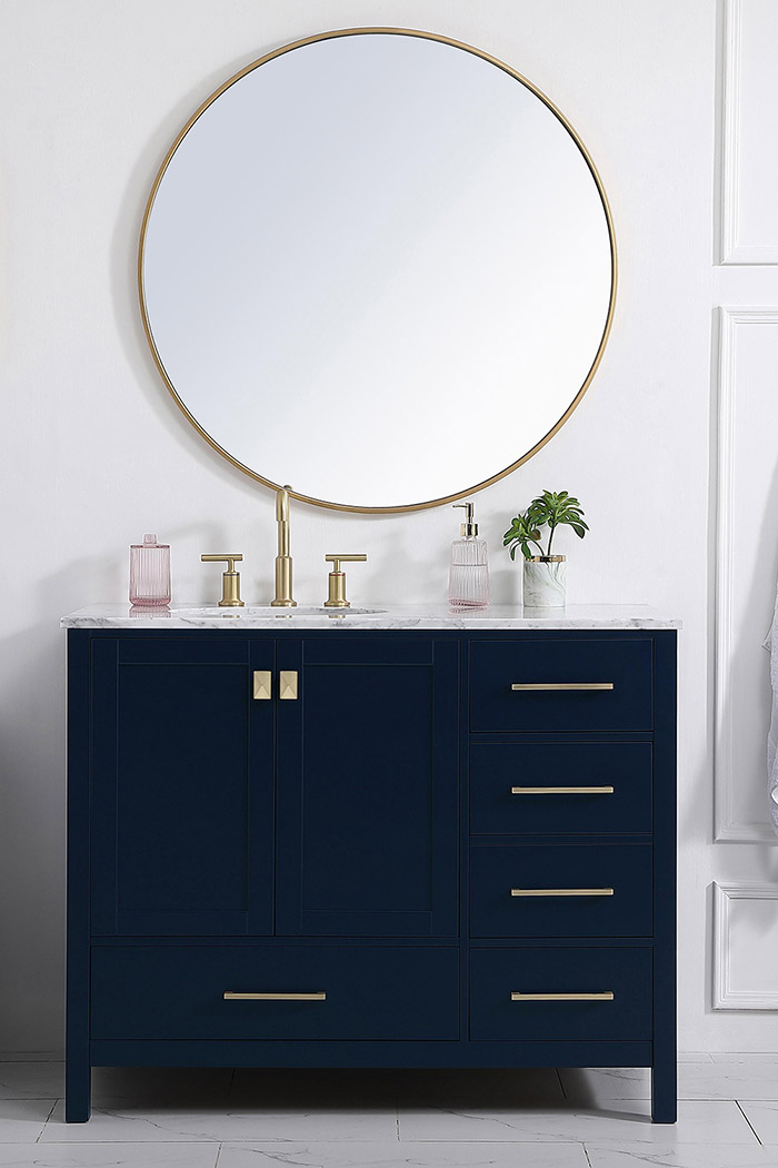 Elegant Bathroom Vanity - Blue, L 42" (VF18942BL)