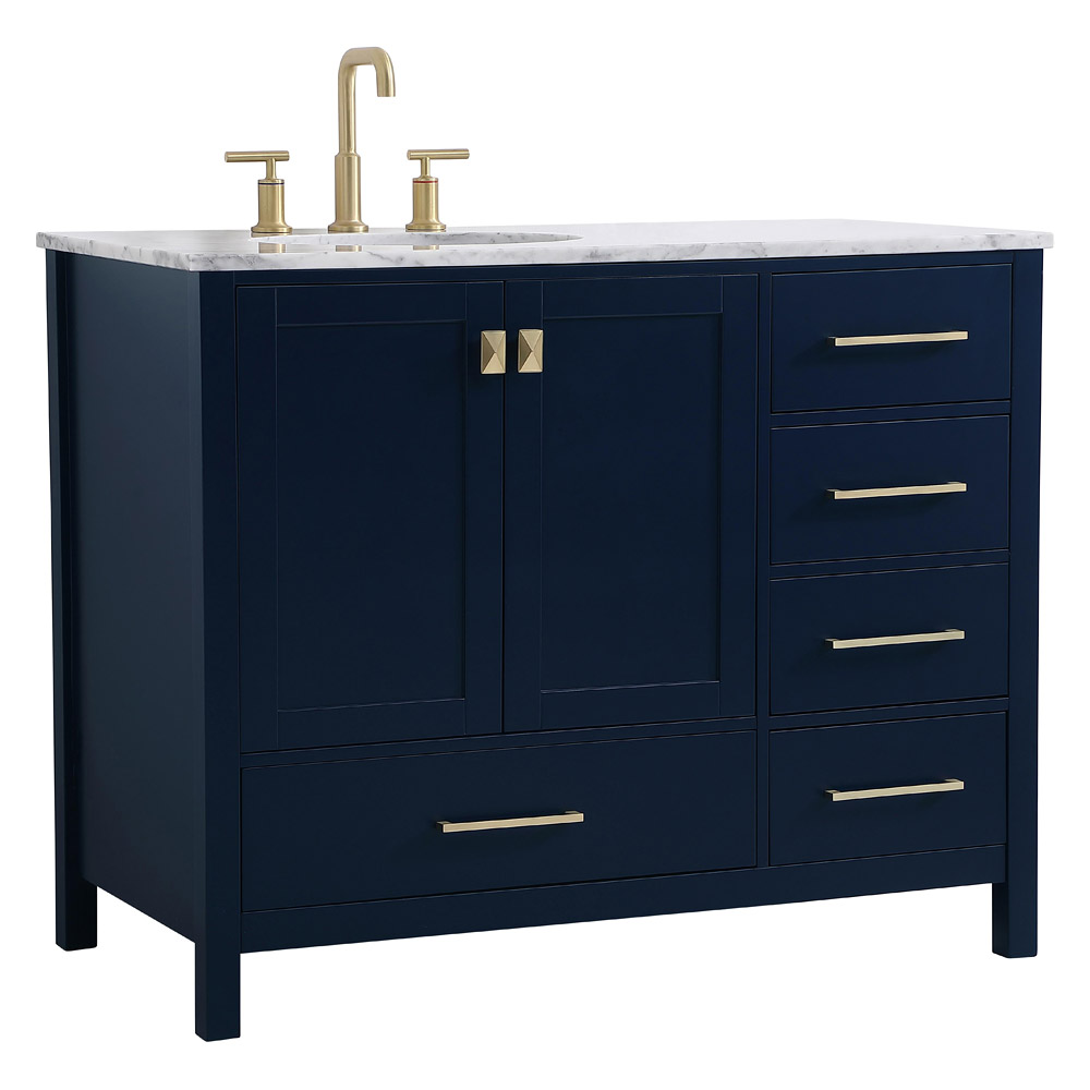 Elegant Bathroom Vanity - Blue, L 42" (VF18942BL)