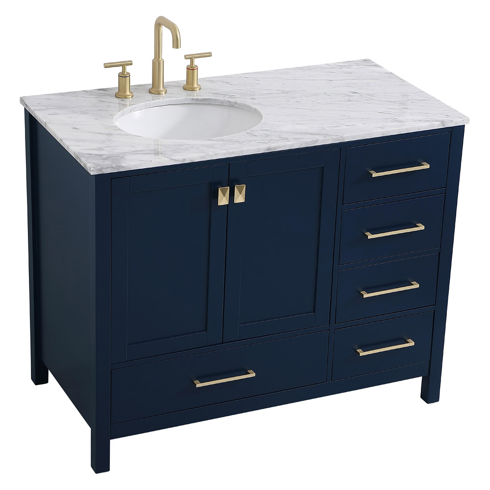 Elegant Bathroom Vanity - Blue, L 42" (VF18942BL)