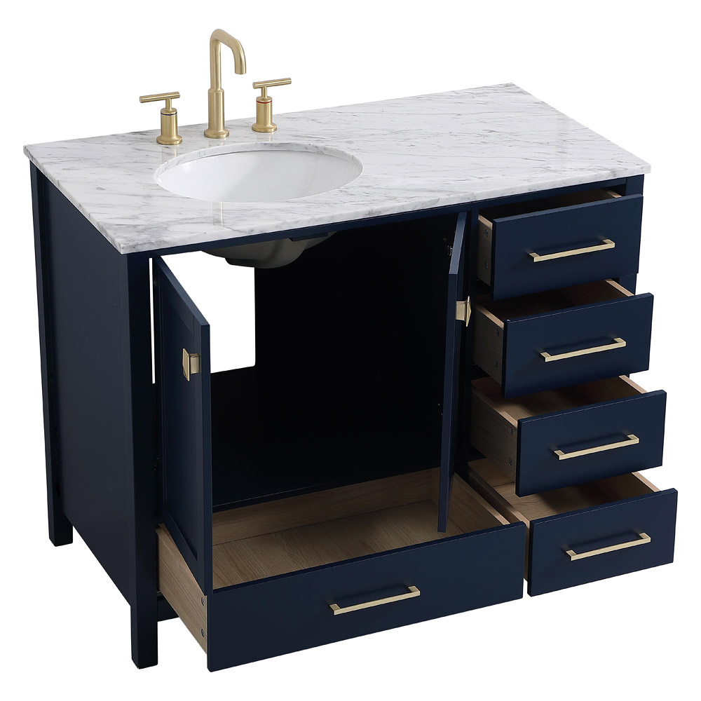 Elegant Bathroom Vanity - Blue, L 42" (VF18942BL)